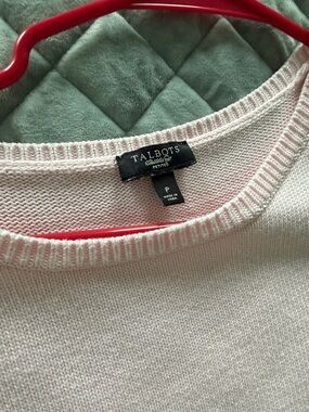 Talbots Petite Pale Pink Crewneck Sweater